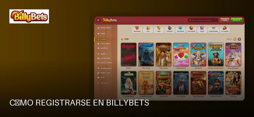 Cómo registrarse en BillyBets